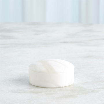Glyph Alabaster Canisters - White