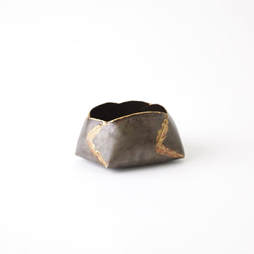 Pleated Armor Bowls-Antique Gunmetal