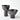 Crater Elevated Bowls - Obsidian Reactive