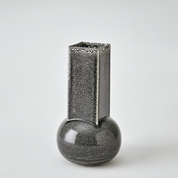 Saffron Bloom Vases - Reactive Black
