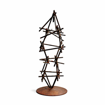 Abstract Brutalist Metal Floor Sculpture [VINTAGE]