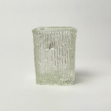 Textured Glass Square Votive Holder [VINTAGE]