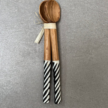 African Wooden Spoons - Set of 2 [VINTAGE]