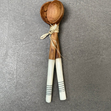 African Wooden Spoons - Set of 2 [VINTAGE]