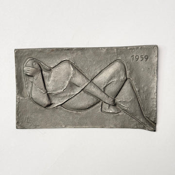 Bronze Reclining Nude Plate [VINTAGE]