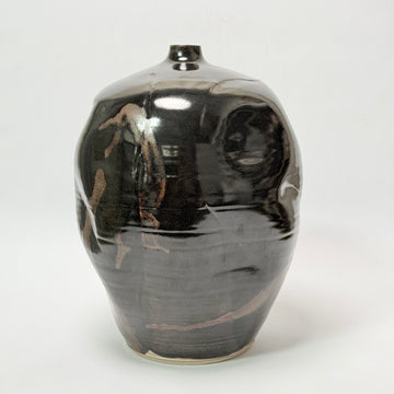 Iventosch Pottery Dark Glaze Vase [VINTAGE]