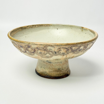 Decorative Pedestal Ceramic Bowl [VINTAGE]
