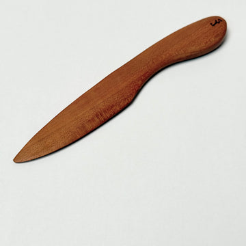 Hand-Carved Wood Cheese Knife [VINTAGE]