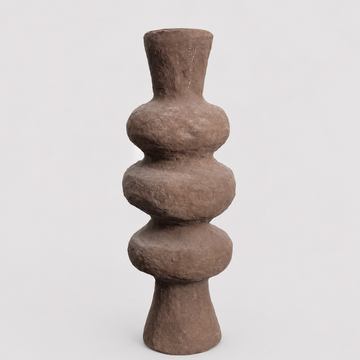 Brown Totemic Sculptural Object