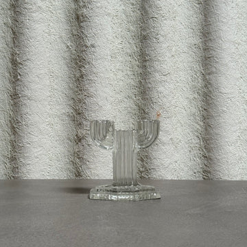 Glass Cactus Candle Holder [VINTAGE]