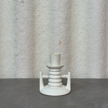 Textured White Candle Holder [VINTAGE]