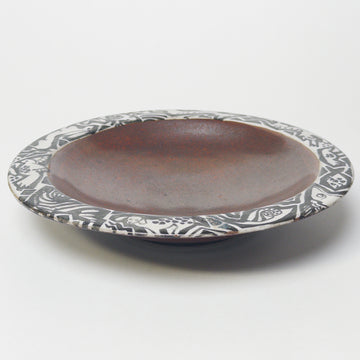 Sgraffito Rim Ceramic Bowl [VINTAGE]