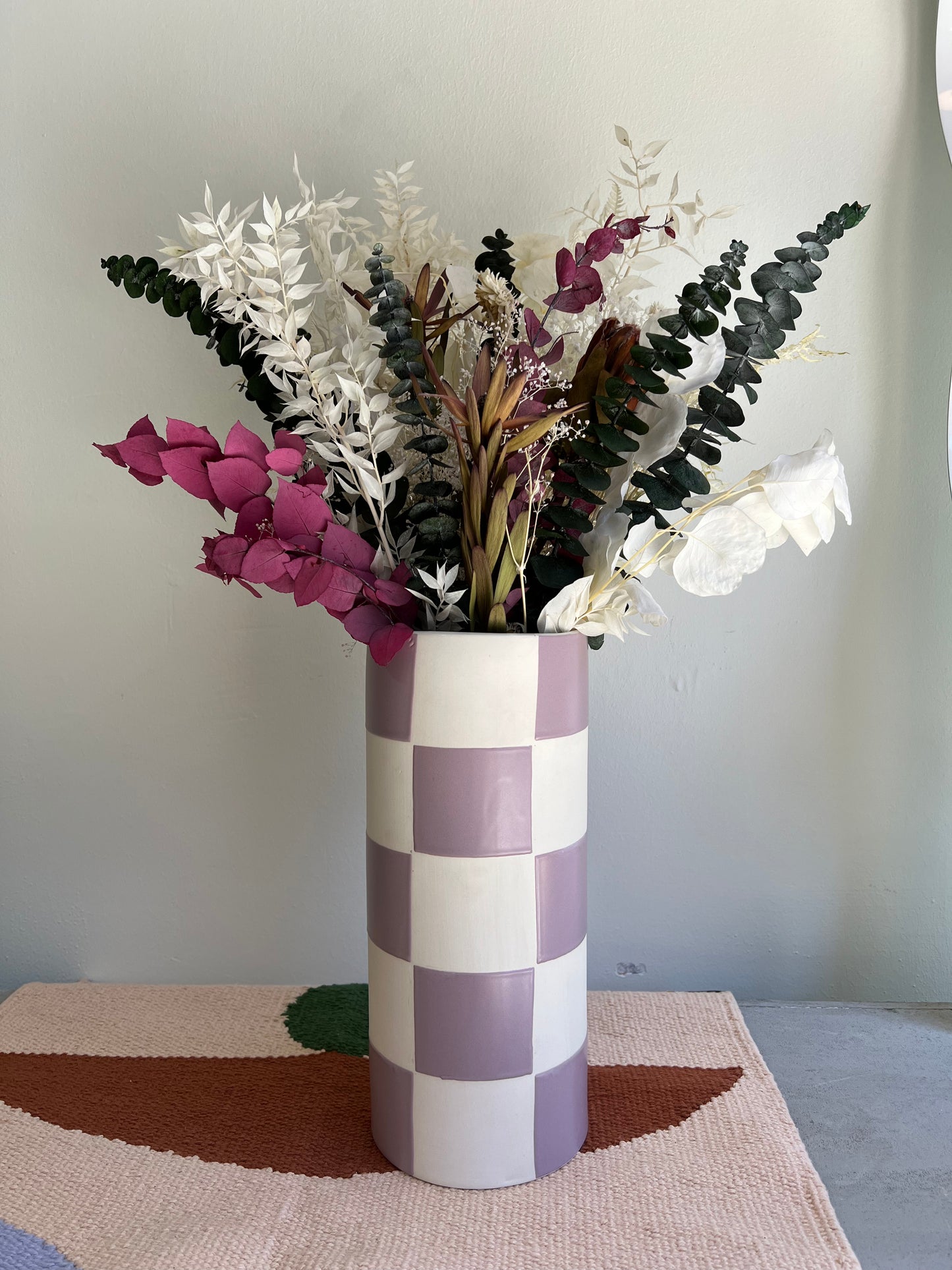 Checkerboard Pot - Lilac