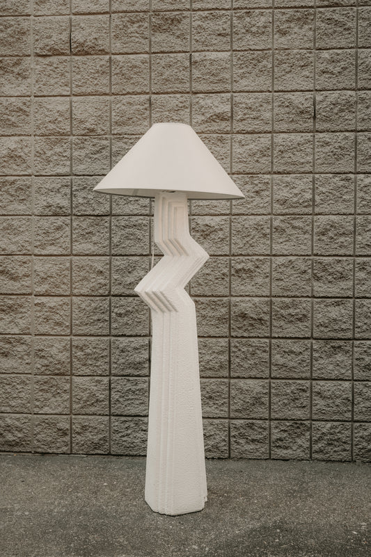 Post-Modern Zig Zag Plaster Floor Lamp