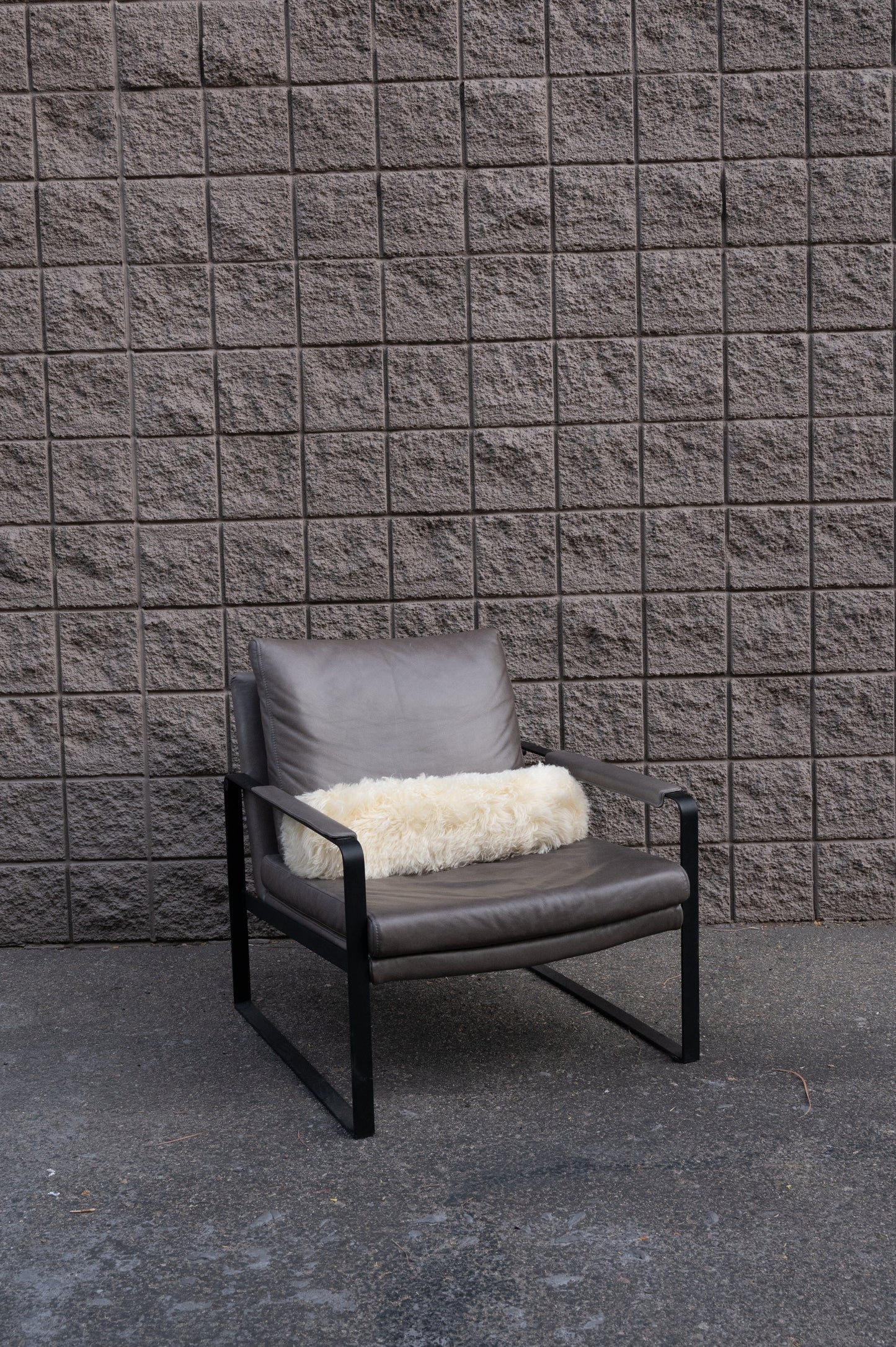 Leather Minimalist Lounge Chair