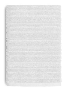 Organic Cotton Lines Towel - White