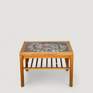 Tiled Top Teak Side Table [VINTAGE]