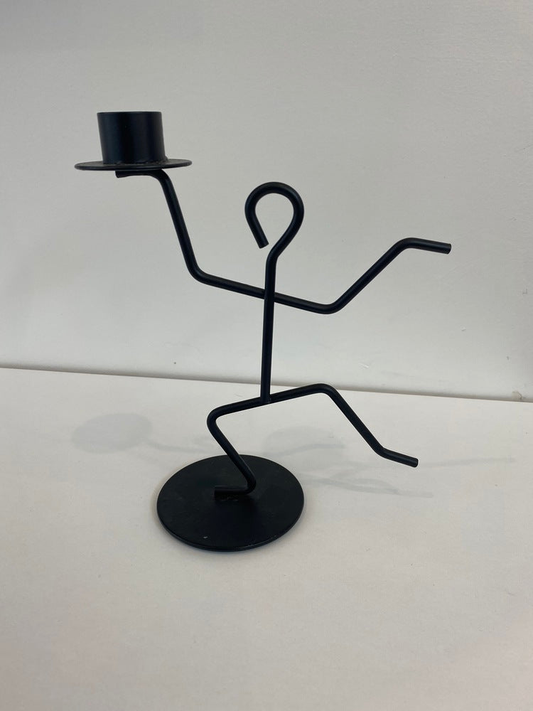 Iron Figure Candlestick Holder