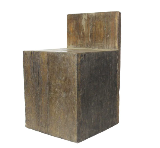 Solid Reclaimed Wood End Tables / Chairs