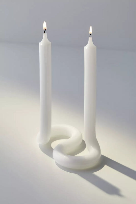 Twist Duo Standing Taper Candle