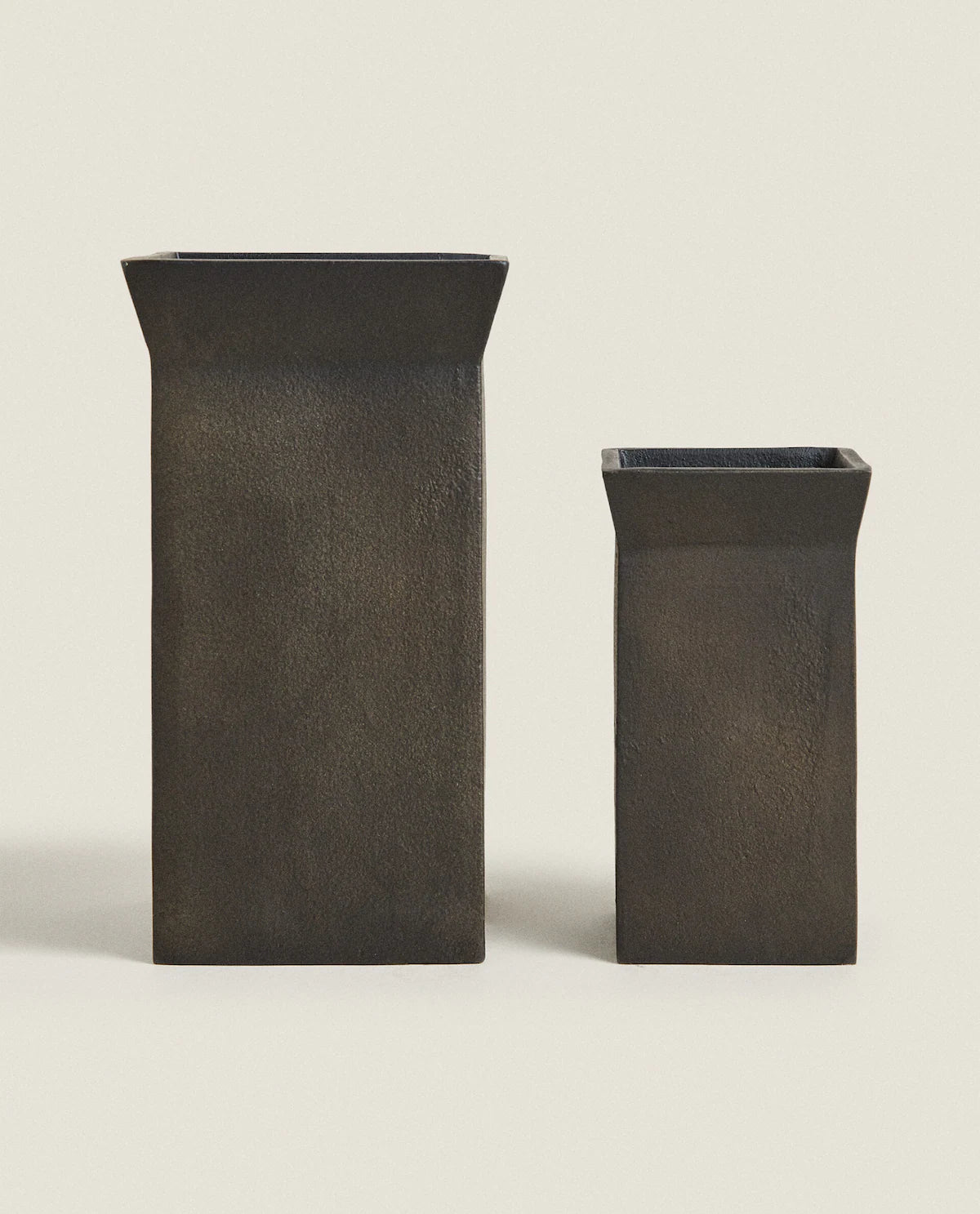 Square Metal Vase - Large